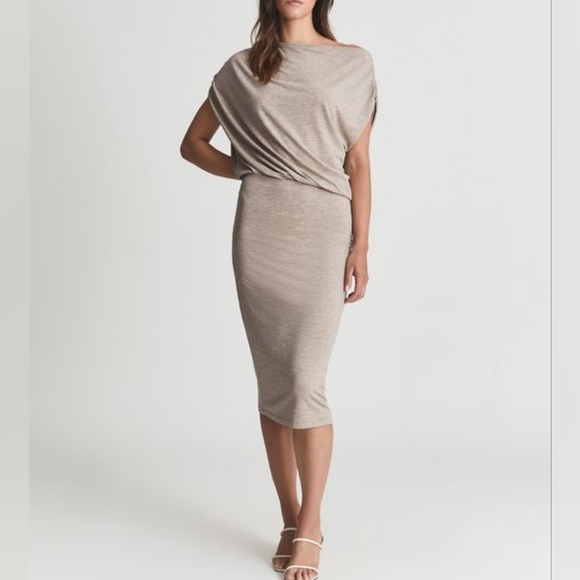 Reiss Dresses & Skirts - NWT REISS | Evelyn Drapey Jersey Dress - Nude